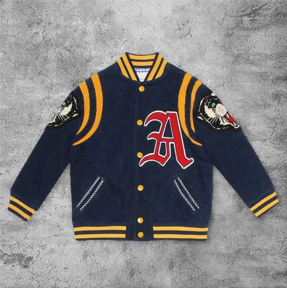 Casual black panther varsity baseball jacket