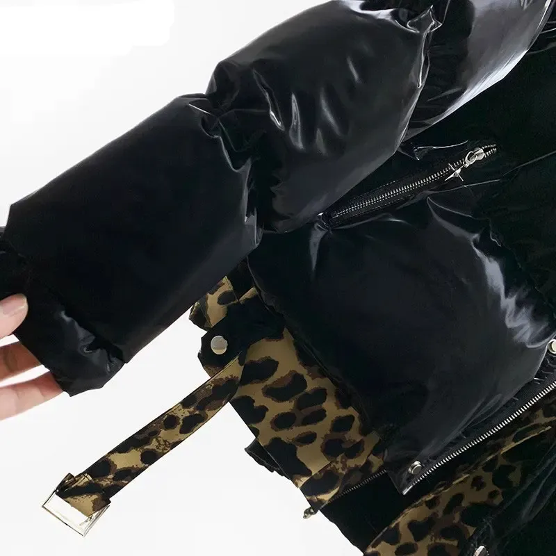 Casual Patchwork Double Puffy Jacket