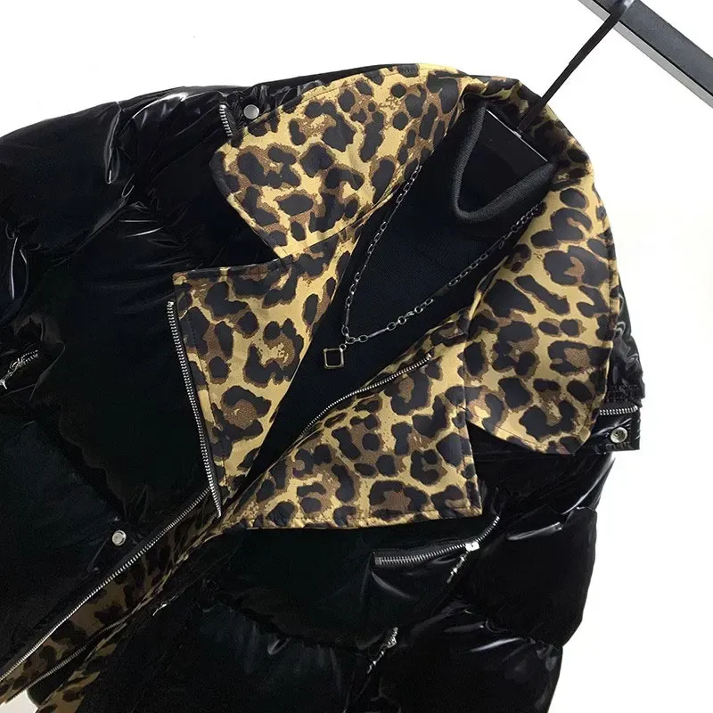 Casual Patchwork Double Puffy Jacket