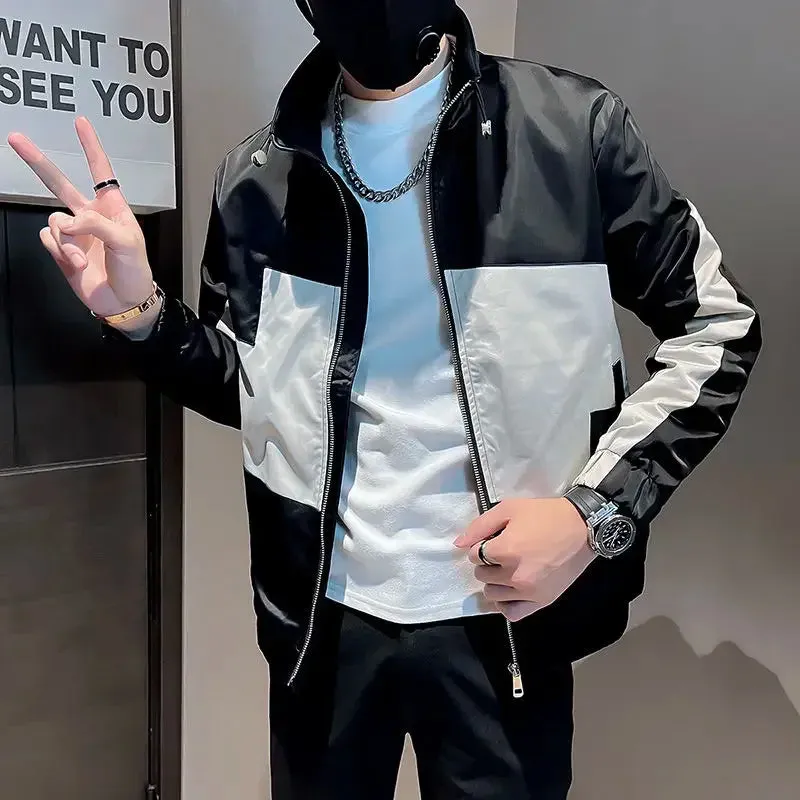 Casual Two Tone Bomber Jacket