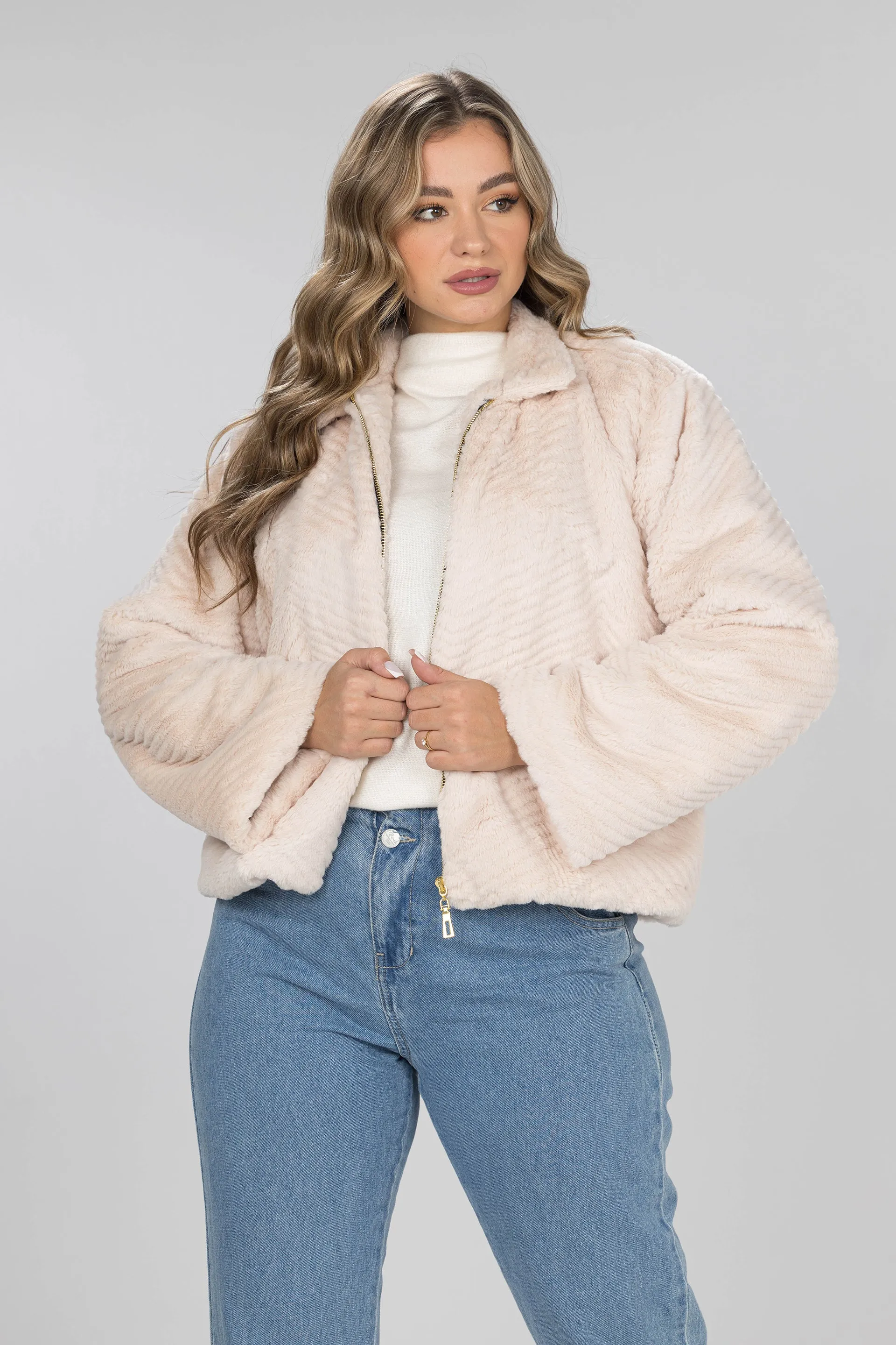 Cloud Cream Faux Fur Jacket - Cream