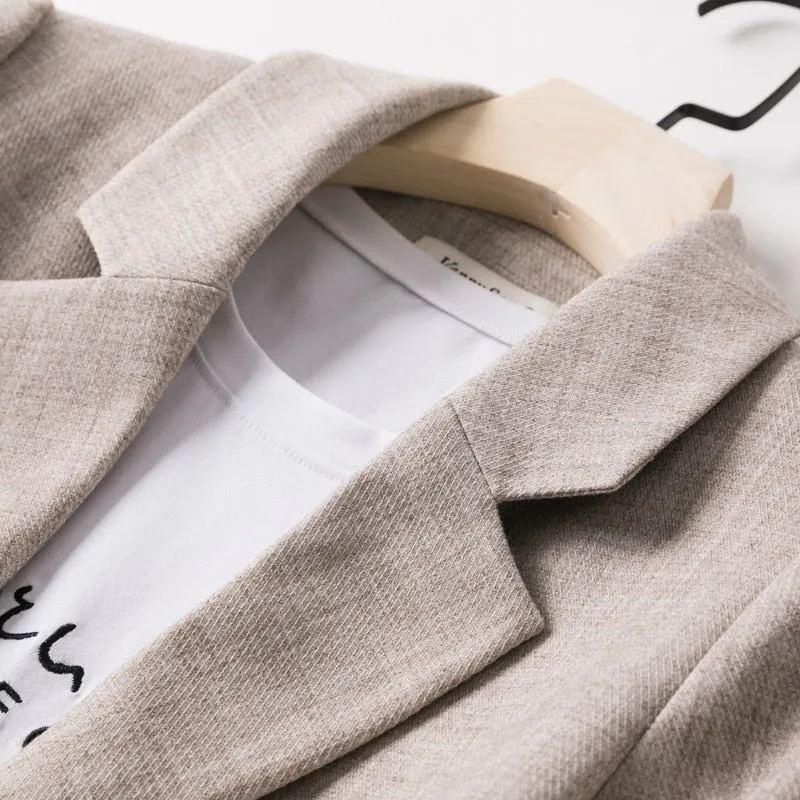 Ladies Long Sleeve Spring Casual Blazer