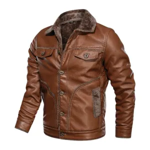 Men's Casual Thick Fleece Interior Velvet Jacket