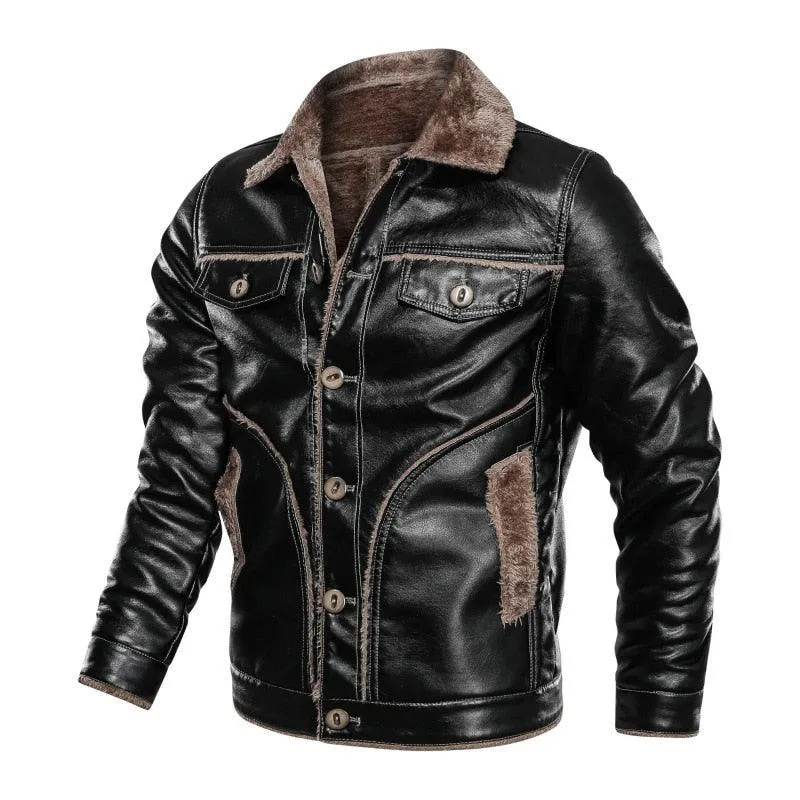 Men's Casual Thick Fleece Interior Velvet Jacket