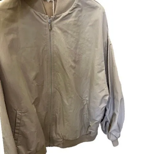 Ruched bomber jacket