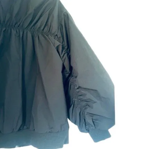 Ruched bomber jacket