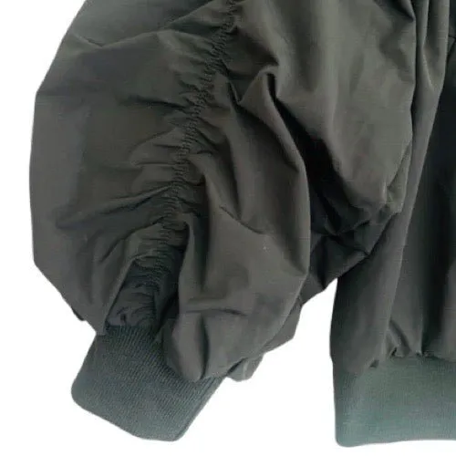 Ruched bomber jacket