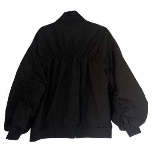 Ruched bomber jacket