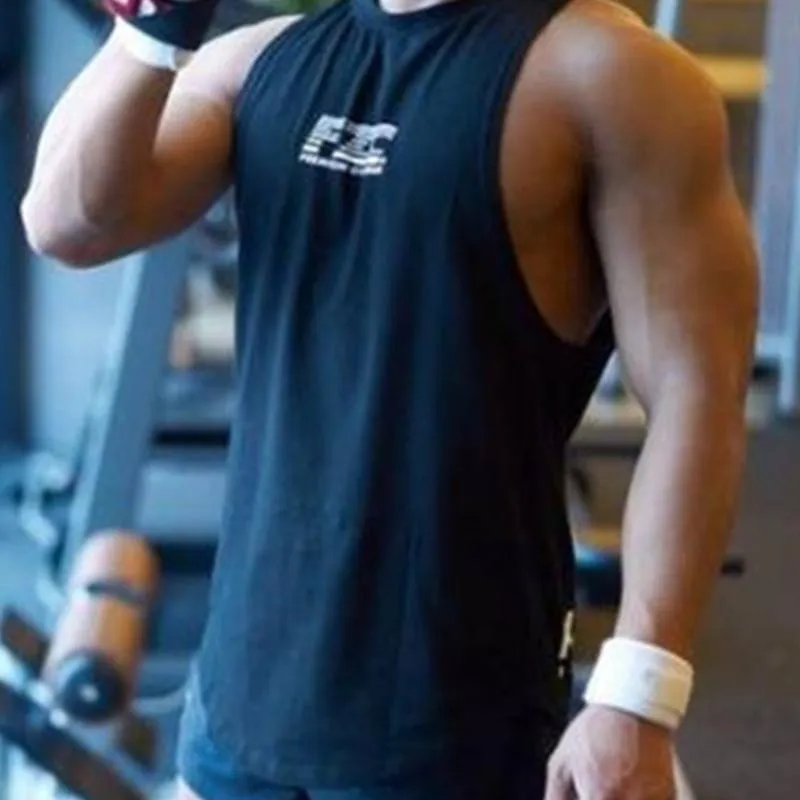 Running Elastic Breathable Cotton Men's Tops