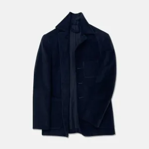 Worker Jacket in Navy Blue Moleskin