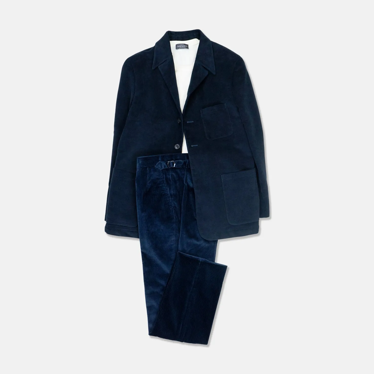 Worker Jacket in Navy Blue Moleskin